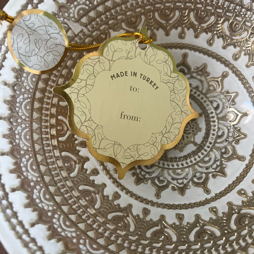 White and Gold Turkish Bowl